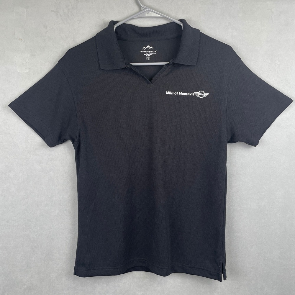 Tri-Mountain Performance Womens Black MINI‎ Cooper Monrovia Polo Tech Shirt S